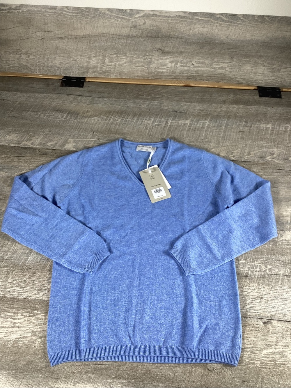 Gleneagles of Scotland 100% Cashmere Sweater Blue V-Neck Size M NWT